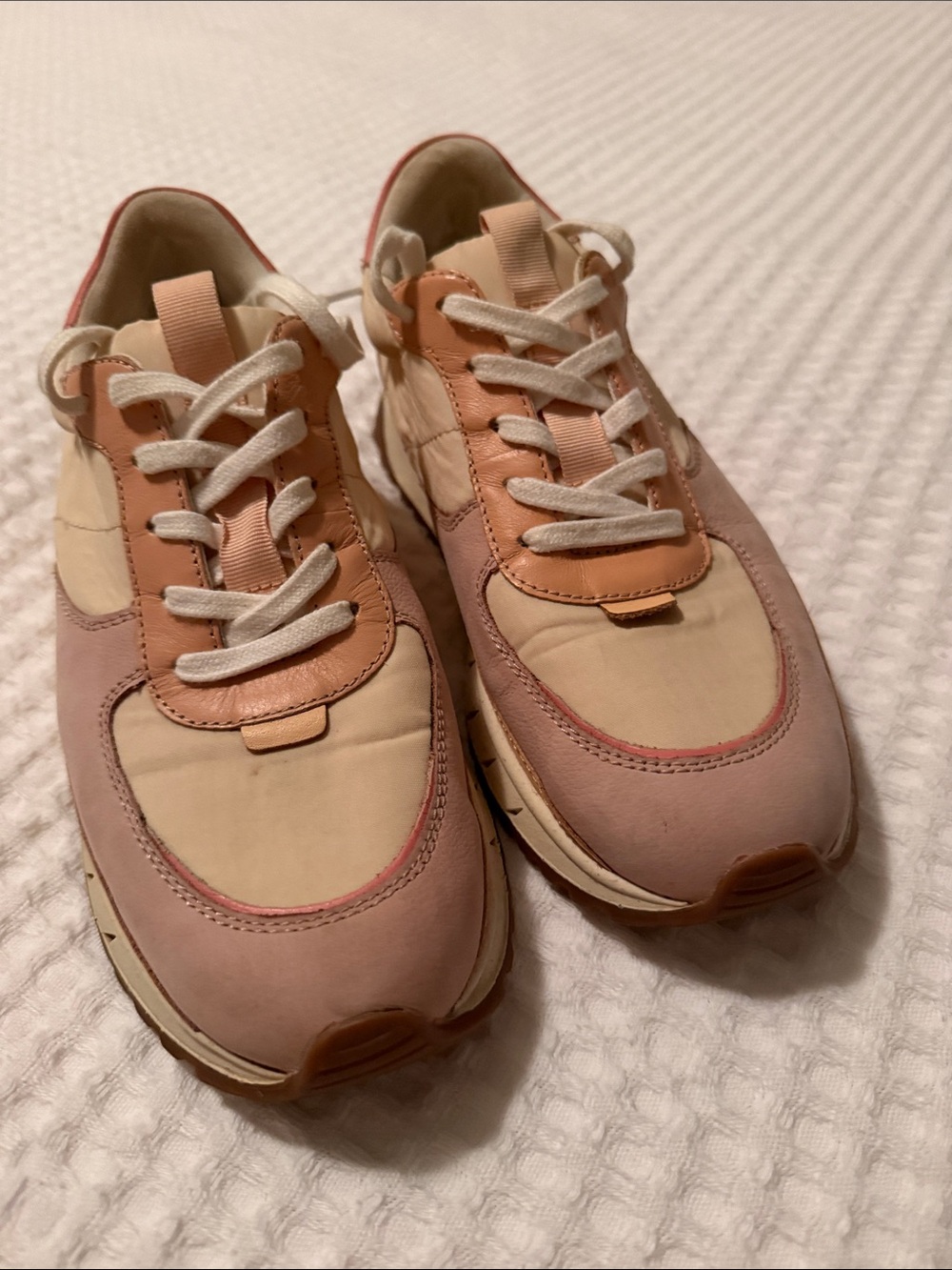 Women's Casual Sneakers in Pink and Cream